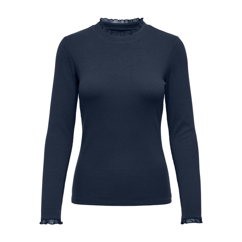 ONLY Leslie langærmet blonde bluse - Navy Blazer