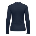 ONLY Leslie langærmet blonde bluse - Navy Blazer
