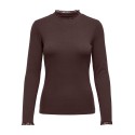 ONLY Leslie langærmet blonde bluse - Coffee Bean