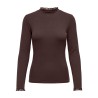 ONLY Leslie langærmet blonde bluse - Coffee Bean