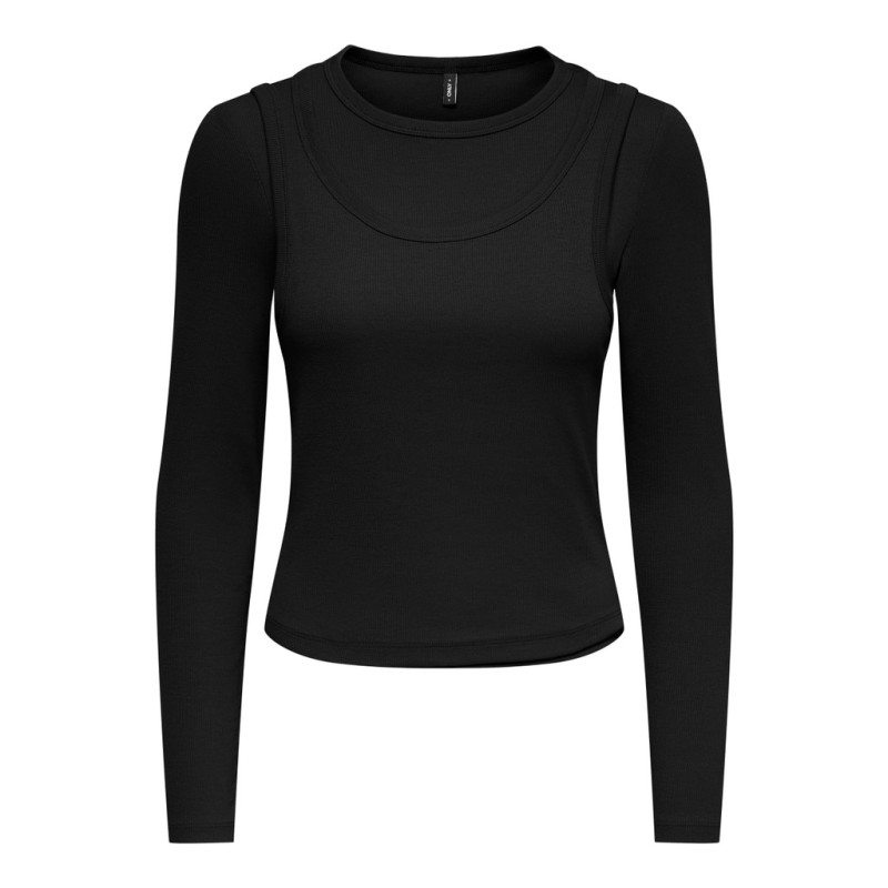 ONLY Jilli langærmet bluse - Black