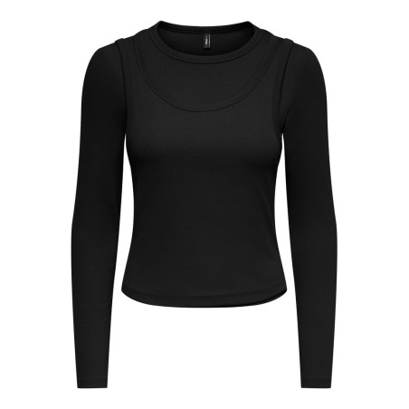 ONLY Jilli langærmet bluse - Black