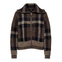 ONLY Maroon langærmet zip strikcardigan - Black