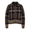 ONLY Maroon langærmet zip strikcardigan - Black