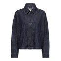 ONLY Mariko langærmet denim jakke - Dark Blue Denim