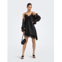 ONLY Indona strap satin blonde kjole - Black