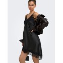ONLY Indona strap satin blonde kjole - Black