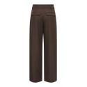 ONLY Miles pleat wide leg bukser - Coffee Bean
