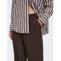 ONLY Miles pleat wide leg bukser - Coffee Bean