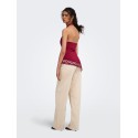 ONLY Aria halterneck blonde top - Rumba Red