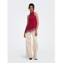 ONLY Aria halterneck blonde top - Rumba Red