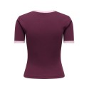 ONLY Val contrast T-shirt - Fig