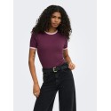 ONLY Val contrast T-shirt - Fig