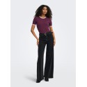 ONLY Val contrast T-shirt - Fig