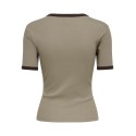 ONLY Val contrast T-shirt - Walnut