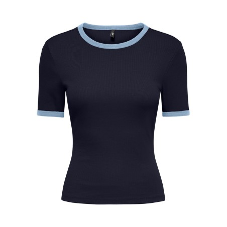 ONLY Val contrast T-shirt - Night Sky