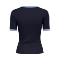 ONLY Val contrast T-shirt - Night Sky