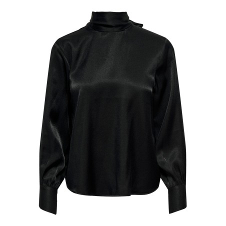 JDY Fia langærmet bluse - Black