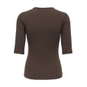 JDY Reno 2/4 rib bluse - Mulch