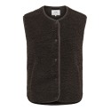 JDY Simma teddy vest - Chocolate Torte