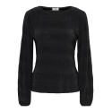 JDY Hatti langærmet smock bluse - Black