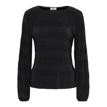 JDY Hatti langærmet smock bluse - Black