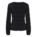 JDY Hatti langærmet smock bluse - Black