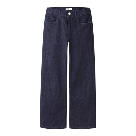 NAME IT KIDS Rose wide glitter jeans - Dark Blue Denim