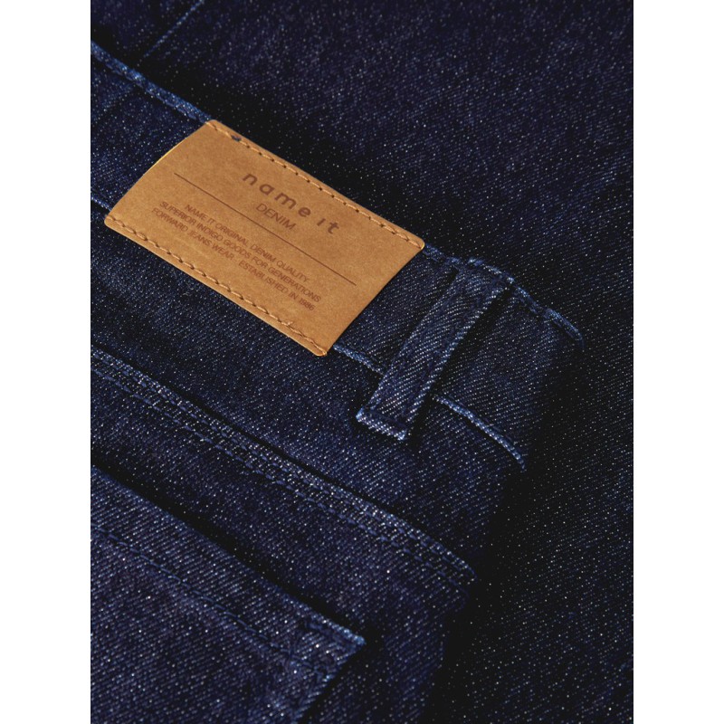 NAME IT KIDS Rose wide glitter jeans - Dark Blue Denim