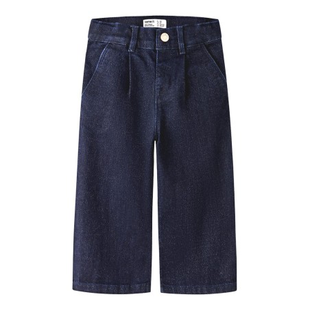 NAME IT MINI Rose wide glitter jeans - Dark Blue Denim