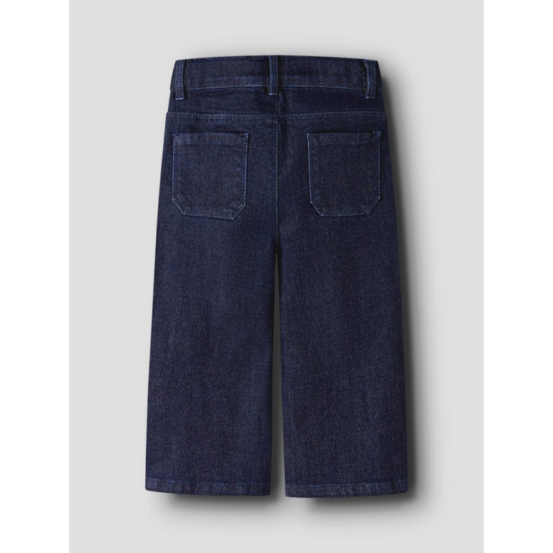 NAME IT MINI Rose wide glitter jeans - Dark Blue Denim