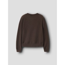 NAME IT KIDS Nellie langærmet strikcardigan - Chocolate Brown