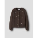 NAME IT KIDS Nellie langærmet strikcardigan - Chocolate Brown