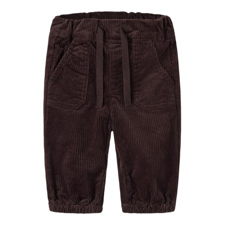 NAME IT BABY Omega fløjlsbukser - Chocolate Plum
