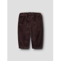 NAME IT BABY Omega fløjlsbukser - Chocolate Plum