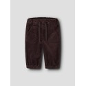 NAME IT BABY Omega fløjlsbukser - Chocolate Plum