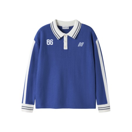 NAME IT KIDS Nima langærmet loose strikpolo - Surf the Web