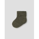 NAME IT BABY Ollo terry fluffy strømper - Olive Night