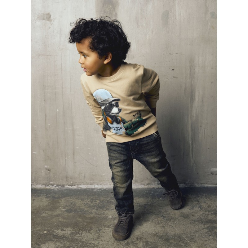 NAME IT MINI dreng - Ben tapered jeans - Brown Denim