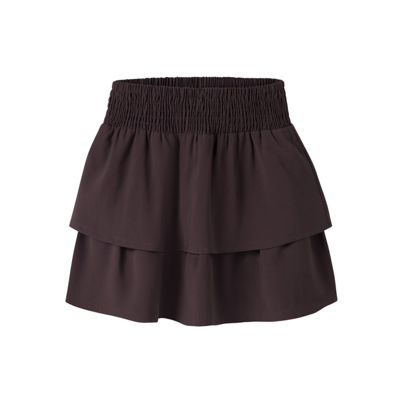 NAME IT KIDS Ninla nederdel - Chocolate Plum / SOLID