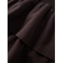 NAME IT KIDS Ninla nederdel - Chocolate Plum / SOLID