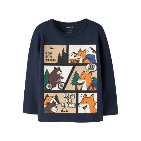 NAME IT MINI Oswalde langærmet bluse - Navy Blazer