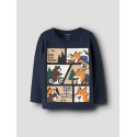 NAME IT MINI Oswalde langærmet bluse - Navy Blazer
