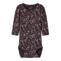 NAME IT BABY Oceana langærmet body - Chocolate Plum