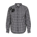 ONLY CARMAKOMA Balve langærmet ternet skjorte - Black