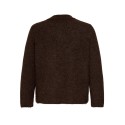 ONLY CARMAKOMA Miggie langærmet perle strikcardigan - Coffee Bean