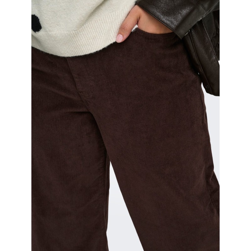 ONLY CARMAKOMA Hope global high waist brede bukser - Black Coffee
