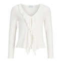 JJXX Uma rib bluse - Cloud Dancer