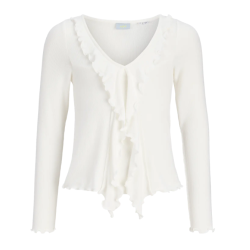 JJXX pige - Uma rib bluse - Cloud Dancer