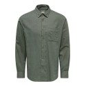 ONLY & SONS Mars regular fit langærmet skjorte - Castor Gray